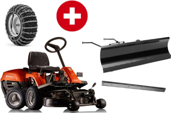 Husqvarna Frontmäher R 112C5 mit Mähdeck Combi 85 – Winterpaket